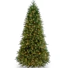 National Tree Company 6.5 ft. Pre-Lit Jersey Fraser Fir Slim Tree with Clear Lights