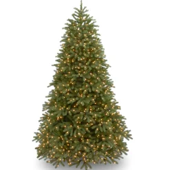 National Tree Company 6.5 ft. Pre-Lit Jersey Fraser Fir Medium Tree with Clear Lights