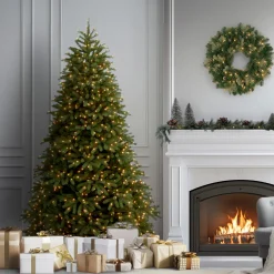 National Tree Company 6.5 ft. Pre-Lit Jersey Fraser Fir Medium Tree with Clear Lights