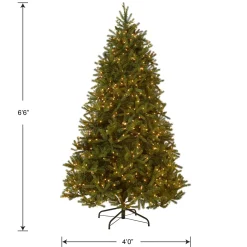 National Tree Company 6.5 ft. Pre-Lit Jersey Fraser Fir Medium Tree with Clear Lights