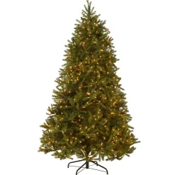 National Tree Company 6.5 ft. Pre-Lit Jersey Fraser Fir Medium Tree with Clear Lights