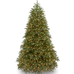 National Tree Company 6.5 ft. Pre-Lit Jersey Fraser Fir Medium Tree with Dual Color LED Lights