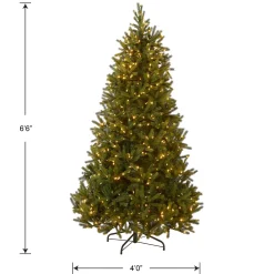 National Tree Company 6.5 ft. Pre-Lit Jersey Fraser Fir Medium Tree with Dual Color LED Lights