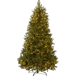 National Tree Company 6.5 ft. Pre-Lit Jersey Fraser Fir Medium Tree with Dual Color LED Lights
