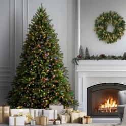 National Tree Company 7.5 ft. Pre-Lit Jersey Fraser Fir Tree with Multicolor Lights