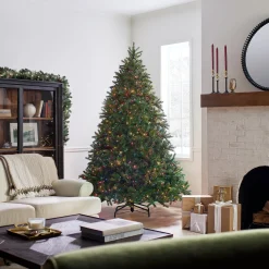 National Tree Company 7.5 ft. Pre-Lit Jersey Fraser Fir Tree with Multicolor Lights
