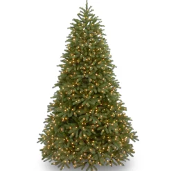 National Tree Company 7.5 ft. Pre-Lit Jersey Fraser Fir Medium Tree with Clear Lights