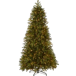 National Tree Company 7.5 ft. Pre-Lit Jersey Fraser Fir Slim Tree with Clear Lights