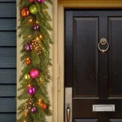 National Tree Company 6 ft. Pre-Lit Kaleidoscope Garland with Warm White LED Lights
