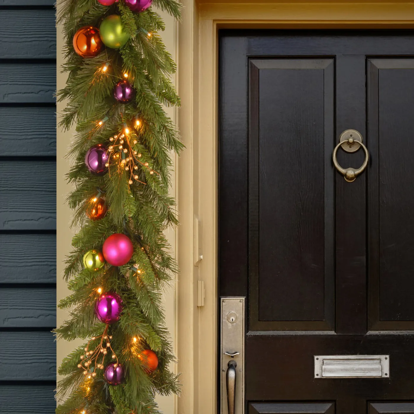 National Tree Company 6 ft. Pre-Lit Kaleidoscope Garland with Warm White LED Lights