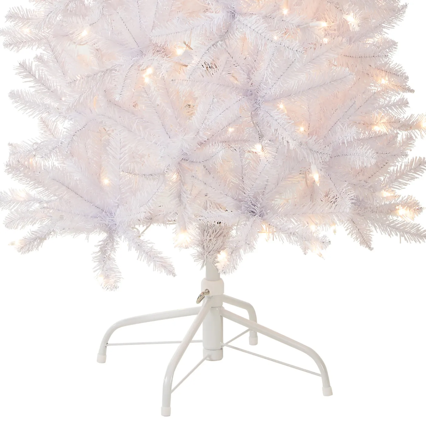 National Tree Company 7 ft. Pre-Lit Kingswood Fir White Pencil Tree with Clear Lights