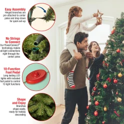 National Tree Company 7.5 ft. Pre-Lit Kingswood Fir Tree with PowerConnect Dual Color LED Lights