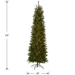 National Tree Company 6.5 ft. Pre-Lit Kingswood Fir Pencil Tree with Clear Lights