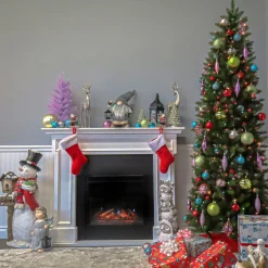 National Tree Company 7 ft. Pre-Lit Kingswood Fir Pencil Tree with Multicolor Lights