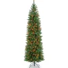 National Tree Company 7.5 ft. Pre-Lit Kingswood Fir Pencil Tree with Multicolor Lights
