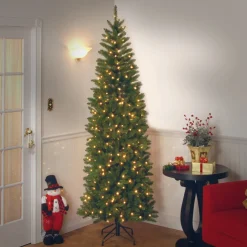 National Tree Company 7.5 ft. Pre-Lit Kingswood Fir Slim Tree with PowerConnect Dual Color LED Lights