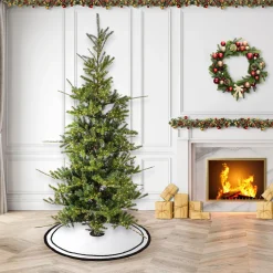 National Tree Company 10 ft. Pre-Lit Lark Pine Feel Real Medium Tree with Warm White LED Rice Lights