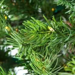 National Tree Company 10 ft. Pre-Lit Lark Pine Feel Real Medium Tree with Warm White LED Rice Lights