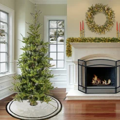 National Tree Company 9 ft. Pre-Lit Lark Pine Medium Tree with Warm White LED Rice Lights