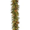 National Tree Company 6 ft. Pre-Lit Long Needle Pine Cone Garland with Clear Lights