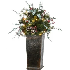 National Tree Company 3 ft. Pre-Lit Meadow Basin Tree with LED Lights