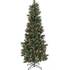 National Tree Company 9 ft. Pre-Lit Meadowlark Pencil Tree with Clear Lights