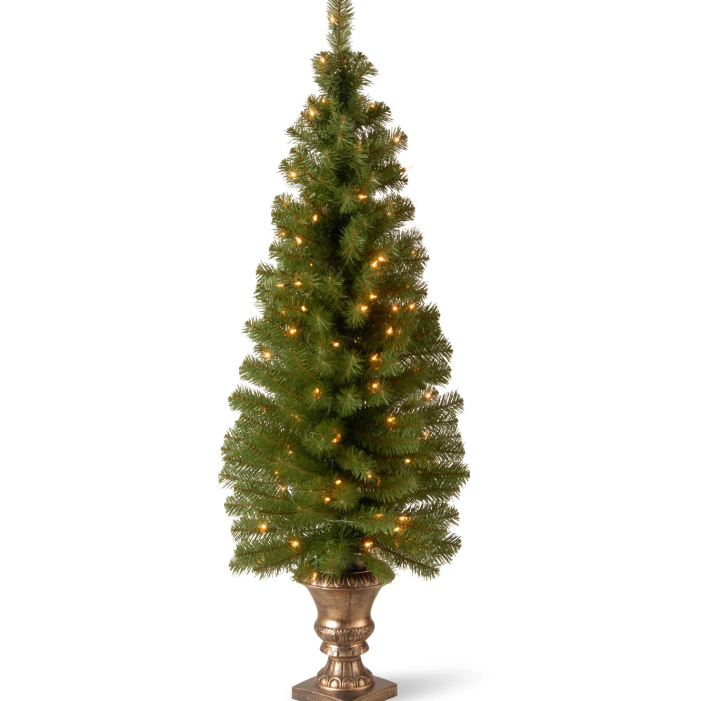 National Tree Company 5 ft. Pre-Lit Montclair Spruce Slim Tree with Clear Lights