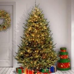 National Tree Company 7.5 ft. Pre-Lit Natural Fraser Fir Tree with Clear Lights