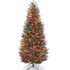 National Tree Company 6.5 ft. Pre-Lit Natural Fraser Fir Slim Tree with Multicolor Lights