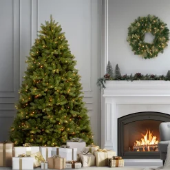 National Tree Company 6 ft. Pre-Lit Newberry Spruce Tree with Clear Lights