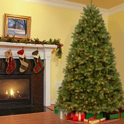 National Tree Company 8 ft. Pre-Lit Newberry Spruce Tree with PowerConnect Dual Color LED Lights