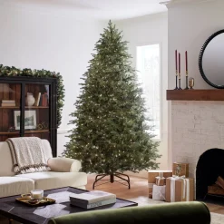 National Tree Company 9 ft. Pre-Lit Nordic Spruce Medium Tree with Clear Lights