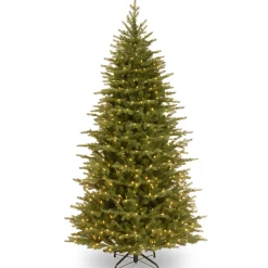 National Tree Company 7.5 ft. Pre-Lit Nordic Spruce Slim Tree with Dual Color LED Lights