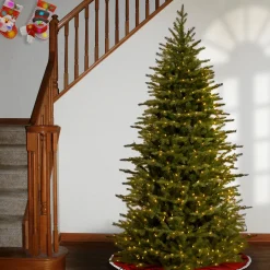 National Tree Company 7.5 ft. Pre-Lit Nordic Spruce Slim Tree with Clear Lights