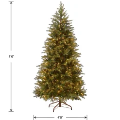 National Tree Company 7.5 ft. Pre-Lit Nordic Spruce Slim Tree with Clear Lights
