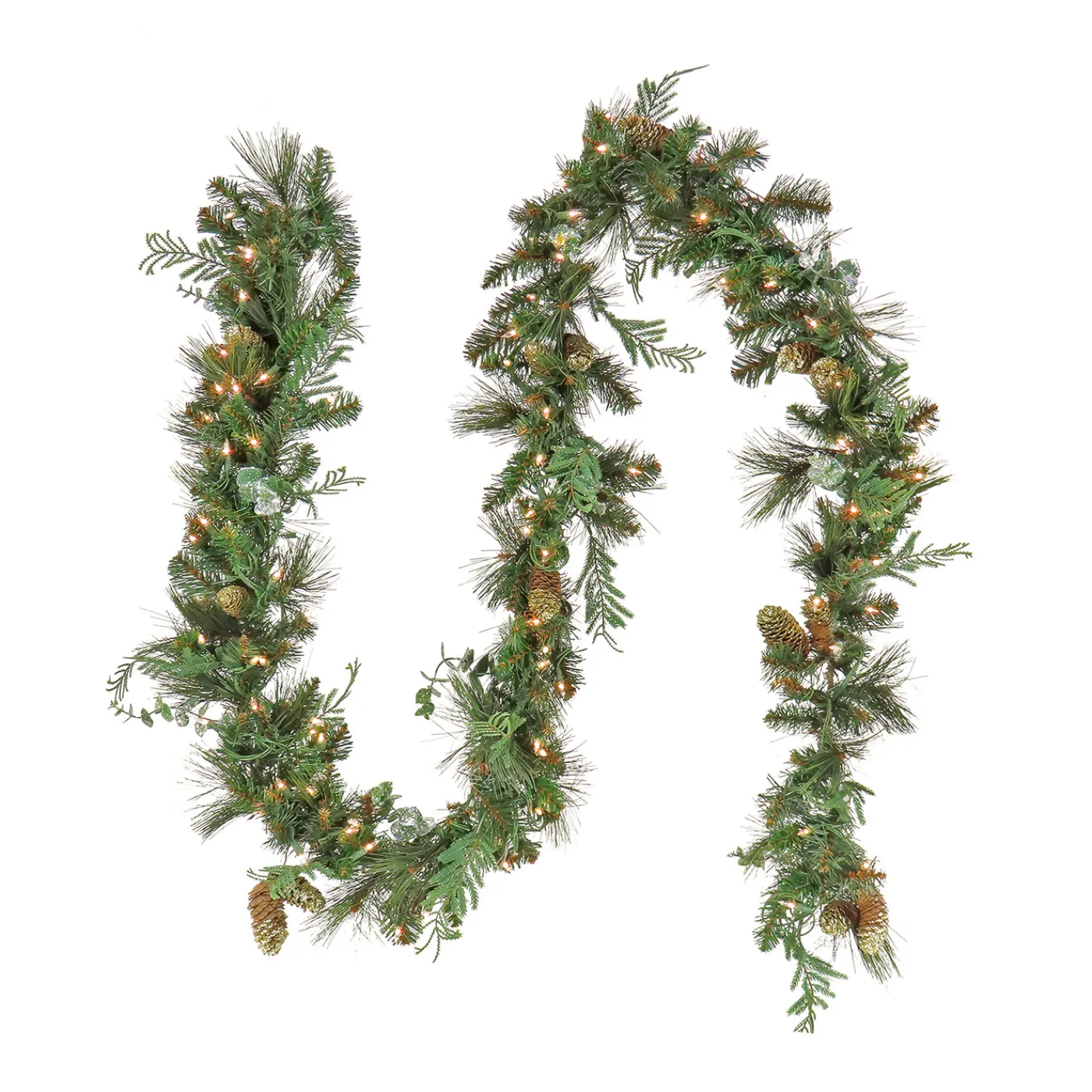 National Tree Company 9 ft. Pre-Lit North Conway Garland with LED Lights