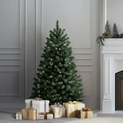 National Tree Company 4.5 ft. Pre-Lit North Valley Blue Spruce Tree with Clear Lights