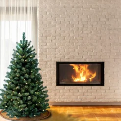 National Tree Company 4.5 ft. Pre-Lit North Valley Blue Spruce Tree with Clear Lights