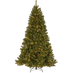 National Tree Company 7.5 ft. Pre-Lit North Valley Spruce Tree with PowerConnect Light Parade LED Lights
