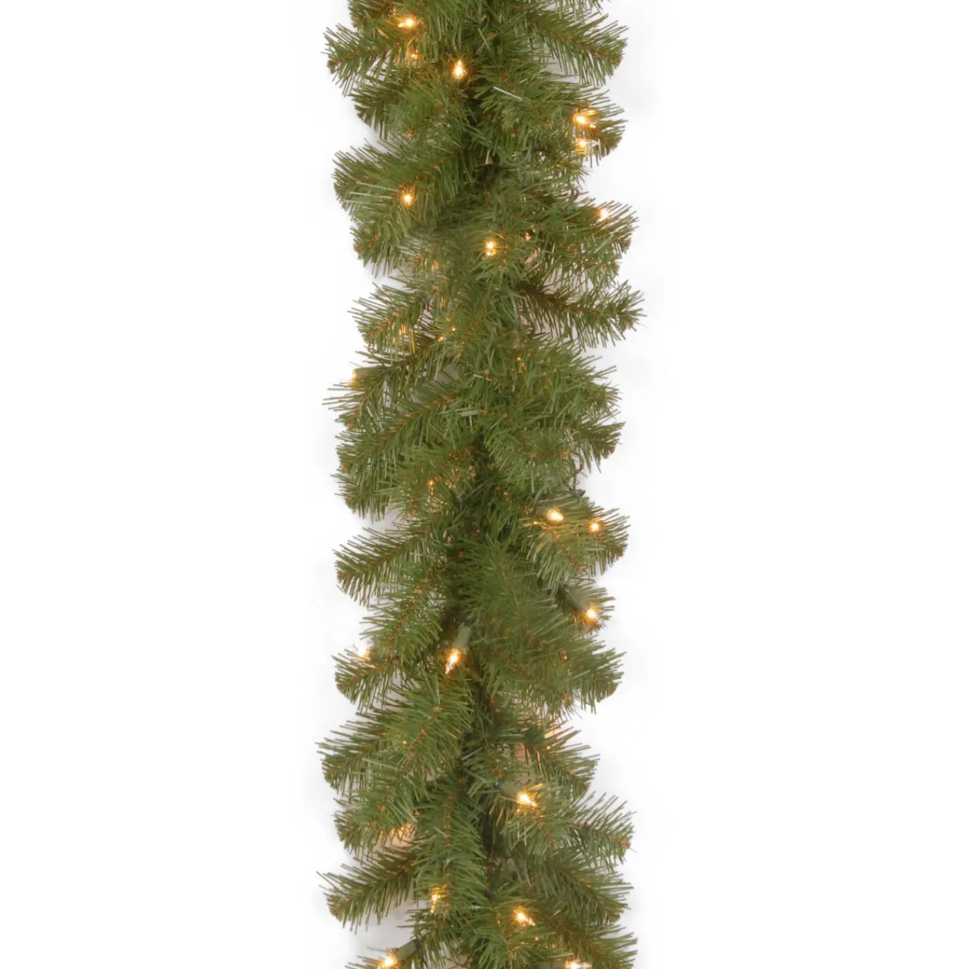 National Tree Company 9 ft. Pre-Lit North Valley Spruce Garland with Dual Color LED Lights
