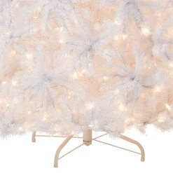 National Tree Company 7.5 ft. Pre-Lit North Valley Spruce White Tree with Clear Lights