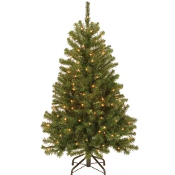 National Tree Company 4.5 ft. Pre-Lit North Valley Spruce Tree with Clear Lights