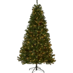 National Tree Company 6.5 ft. Pre-Lit North Valley Spruce Tree with Clear Lights