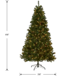 National Tree Company 6.5 ft. Pre-Lit North Valley Spruce Tree with Clear Lights