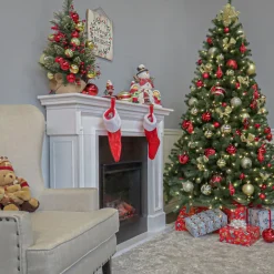National Tree Company 6.5 ft. Pre-Lit North Valley Spruce Tree with Clear Lights