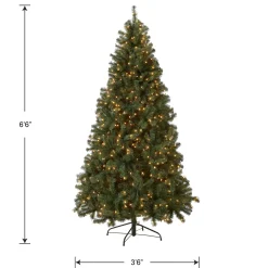 National Tree Company 6.5 ft. Pre-Lit North Valley Spruce Blue Tree with Clear Lights