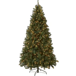 National Tree Company 6.5 ft. Pre-Lit North Valley Spruce Blue Tree with Clear Lights