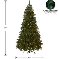 National Tree Company 7.5 ft. Pre-Lit North Valley Spruce Tree with PowerConnect Dual Color LED Lights