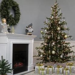 National Tree Company 6.5 ft. Pre-Lit Norwegian Spruce Tree with Clear Lights