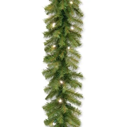 National Tree Company 9 ft. Pre-Lit Norwood Fir Garland with Dual Color LED Lights